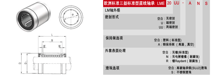 lme直線軸承,，韓國SMAICK直線軸承，三比克直線軸承,，三益軸承代理