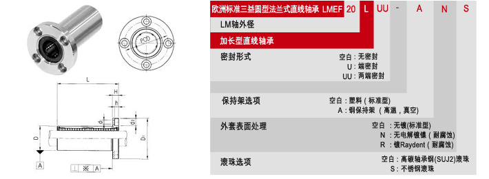 LMEF-L直線軸承,，韓國SAMICK軸承,，三益直線軸承代理-昶晟隆