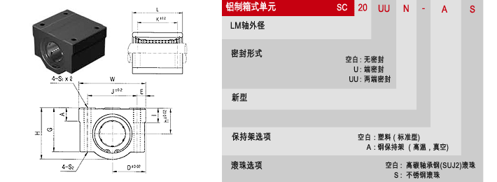 SAMICK直線軸承，SC箱體軸承,，韓國(guó)三益軸承代理銷(xiāo)售