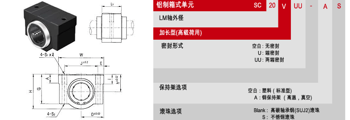 SC-V短型SAMICK直線軸承，三益直線軸承,，三比克直線軸承,，韓國(guó)三益軸承代理